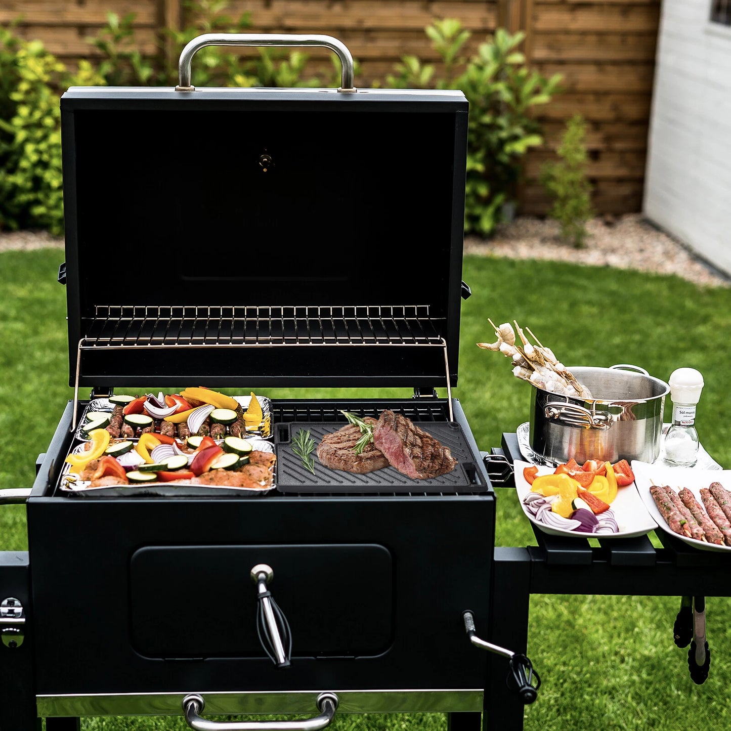Reversible 10x17 Cast Iron Grill Griddle for BBQ, Gas Stove & Camping