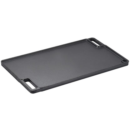 Reversible 10x17 Cast Iron Grill Griddle for BBQ, Gas Stove & Camping