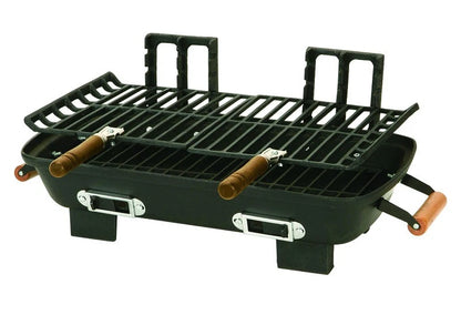 Portable Marsh Allen Cast Iron Hibachi Grill – 10x18 Charcoal BBQ Grill