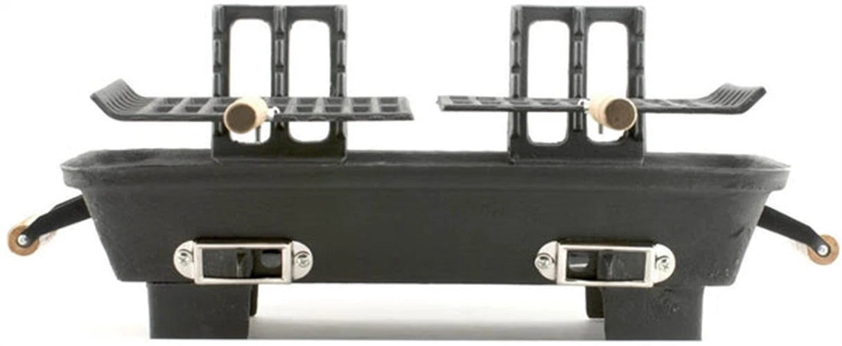 Portable Marsh Allen Cast Iron Hibachi Grill – 10x18 Charcoal BBQ Grill