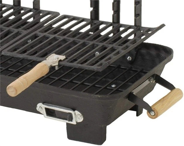 Portable Marsh Allen Cast Iron Hibachi Grill – 10x18 Charcoal BBQ Grill