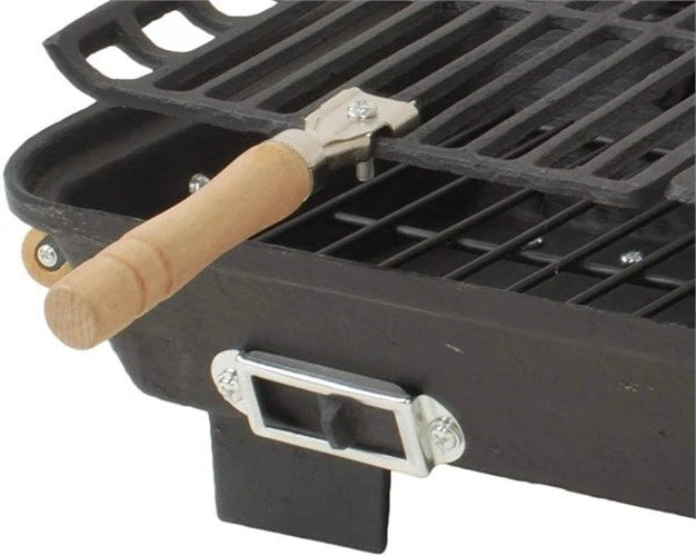 Portable Marsh Allen Cast Iron Hibachi Grill – 10x18 Charcoal BBQ Grill