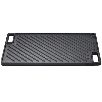 Reversible 10x17 Cast Iron Grill Griddle for BBQ, Gas Stove & Camping